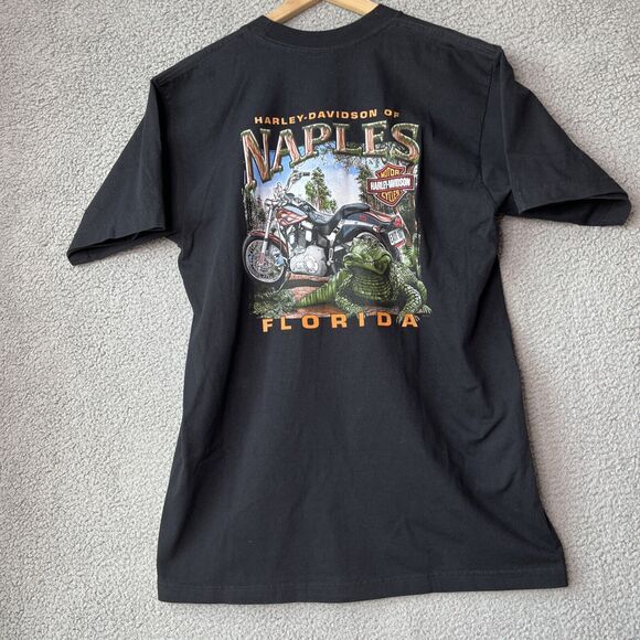 Harley Davidson Shirt Large Naples Florida Alligator Motorcycle Biker Southern - Picture 2 of 12